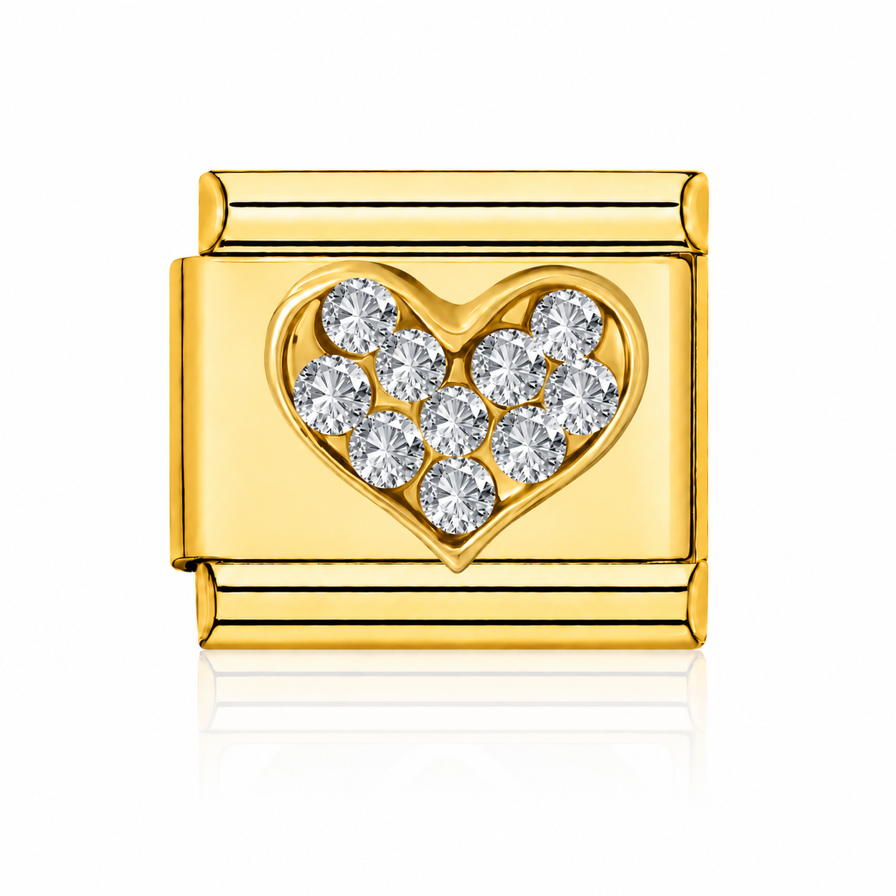 Coeur strass transparent