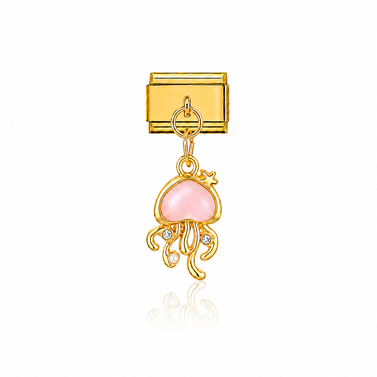 Pendentif méduse rose