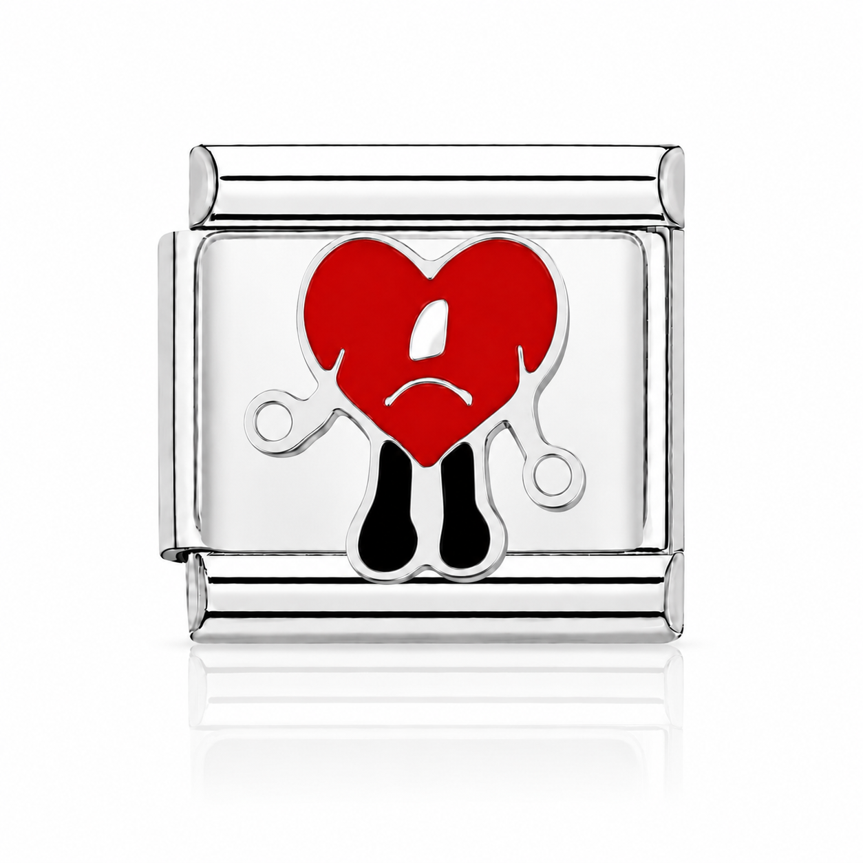 Coeur triste rouge