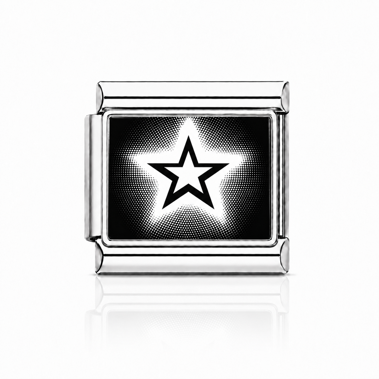 Étoile pixel noir et blanc