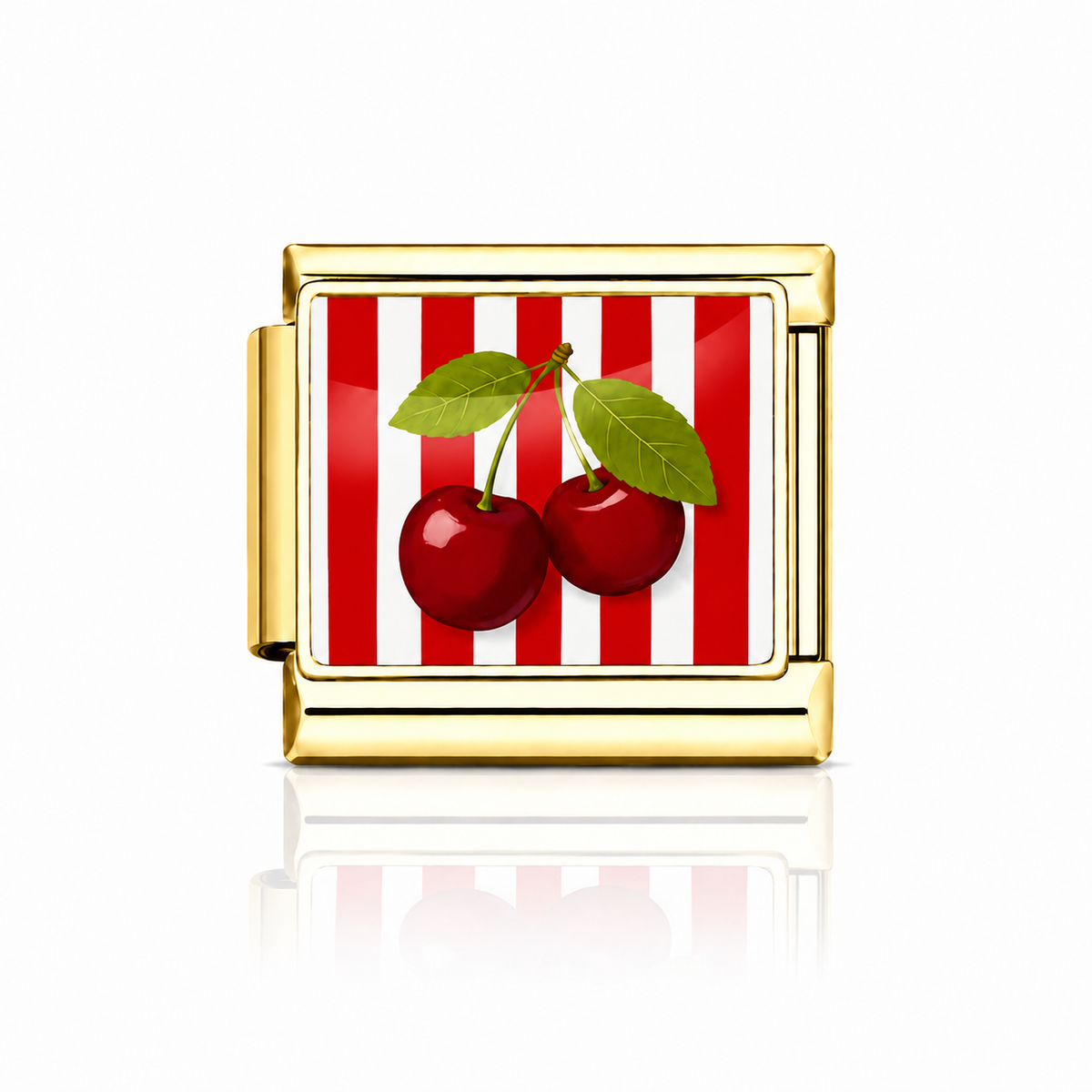 Cerises fond rouge et blanc