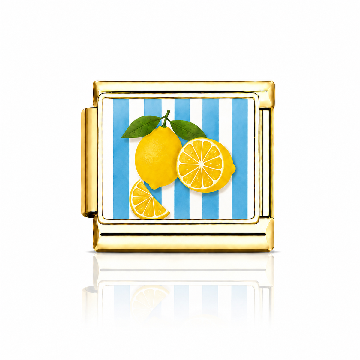 Citron fond bleu et blanc