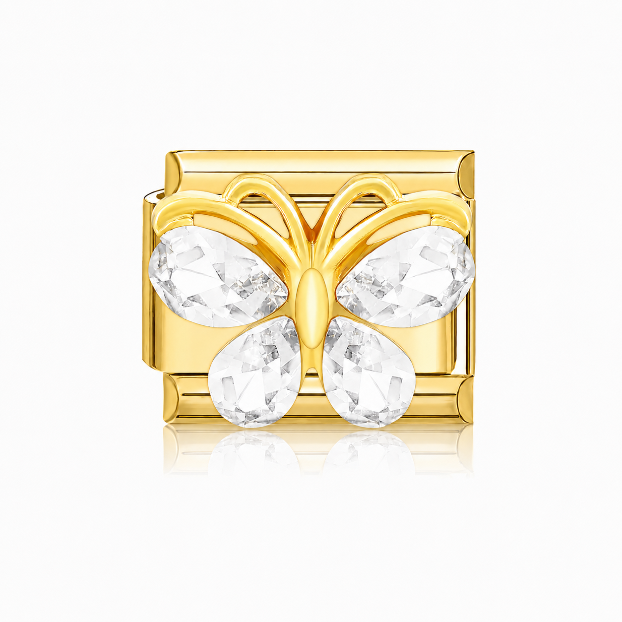 Papillon strass transparent