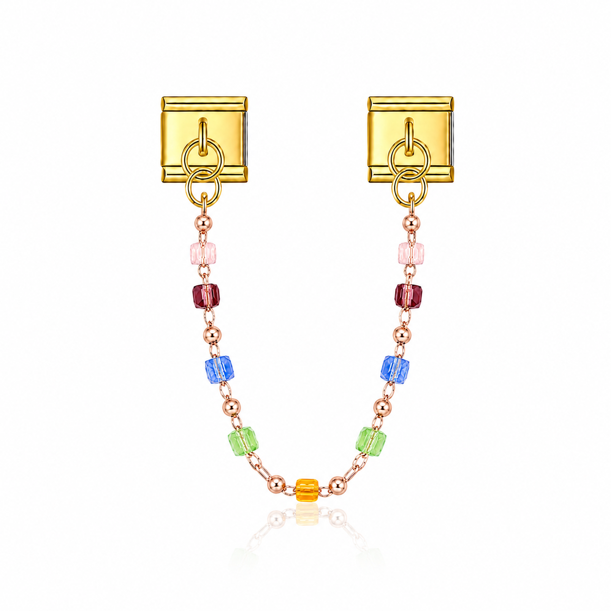 Chaînette perles colorées