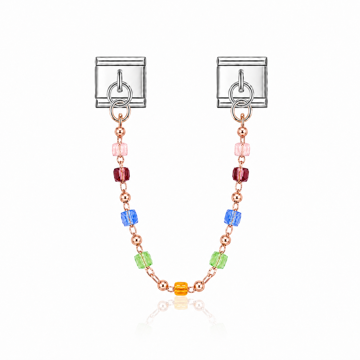 Chaînette perles colorées