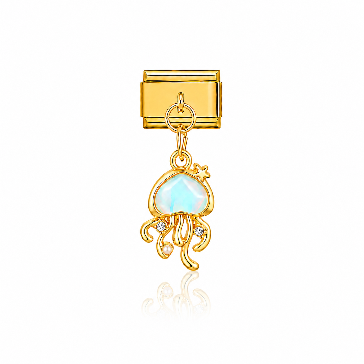 Pendentif méduse bleu