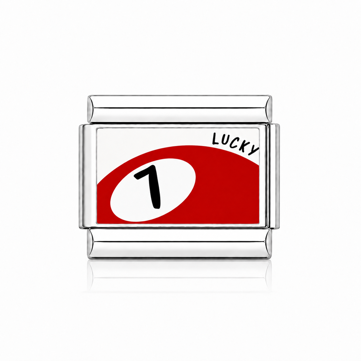 Boule billard rouge lucky