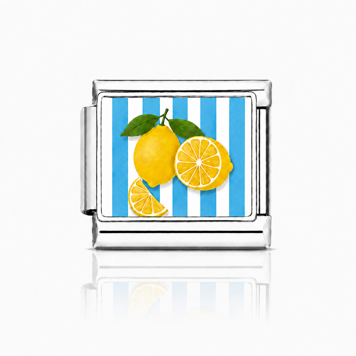 Citron fond bleu et blanc