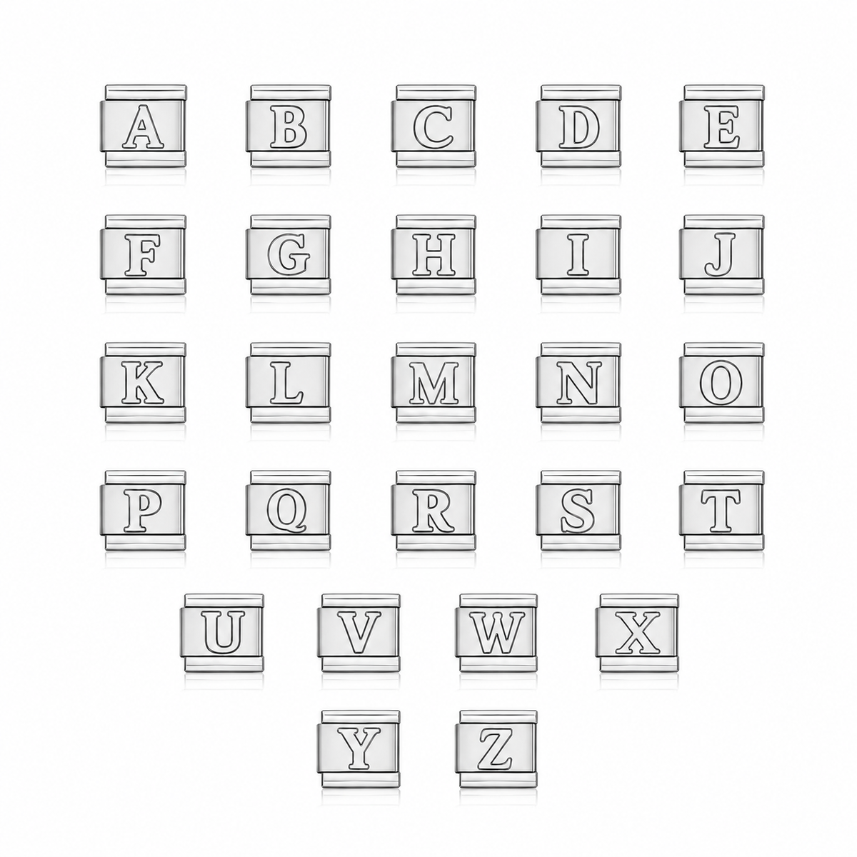 Lettres relief argenté